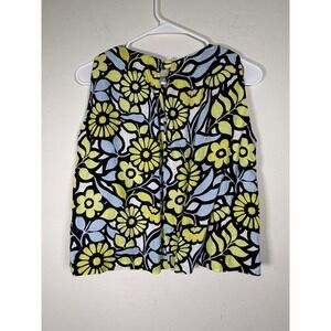 Hobbs‎ London Floral Sleeveless Top Women's Size US 4 Yellow Blue Black
